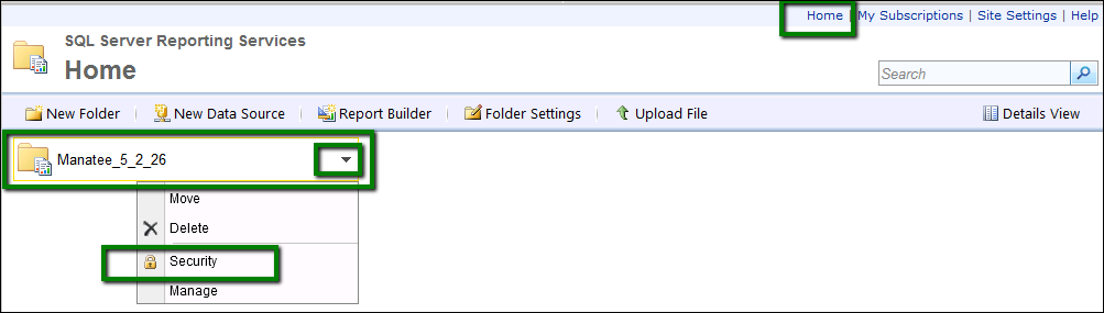 Reports Folder Security Reports Folder Security