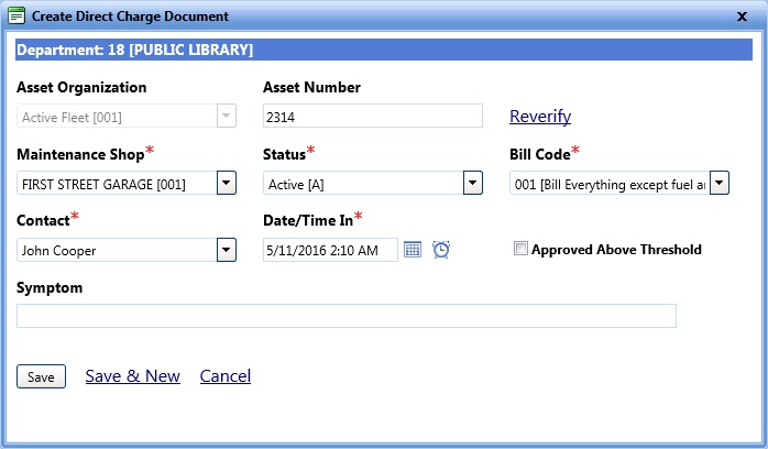 Create direct charge document image